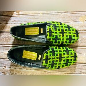 Vintage Needlepoint snapdragon shoes